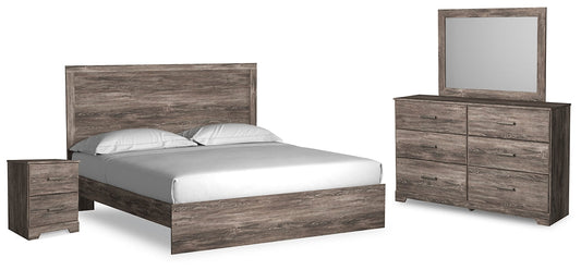 Ralinksi King Panel Bed with Mirrored Dresser and Nightstand at Cloud 9 Mattress & Furniture furniture, home furnishing, home decor