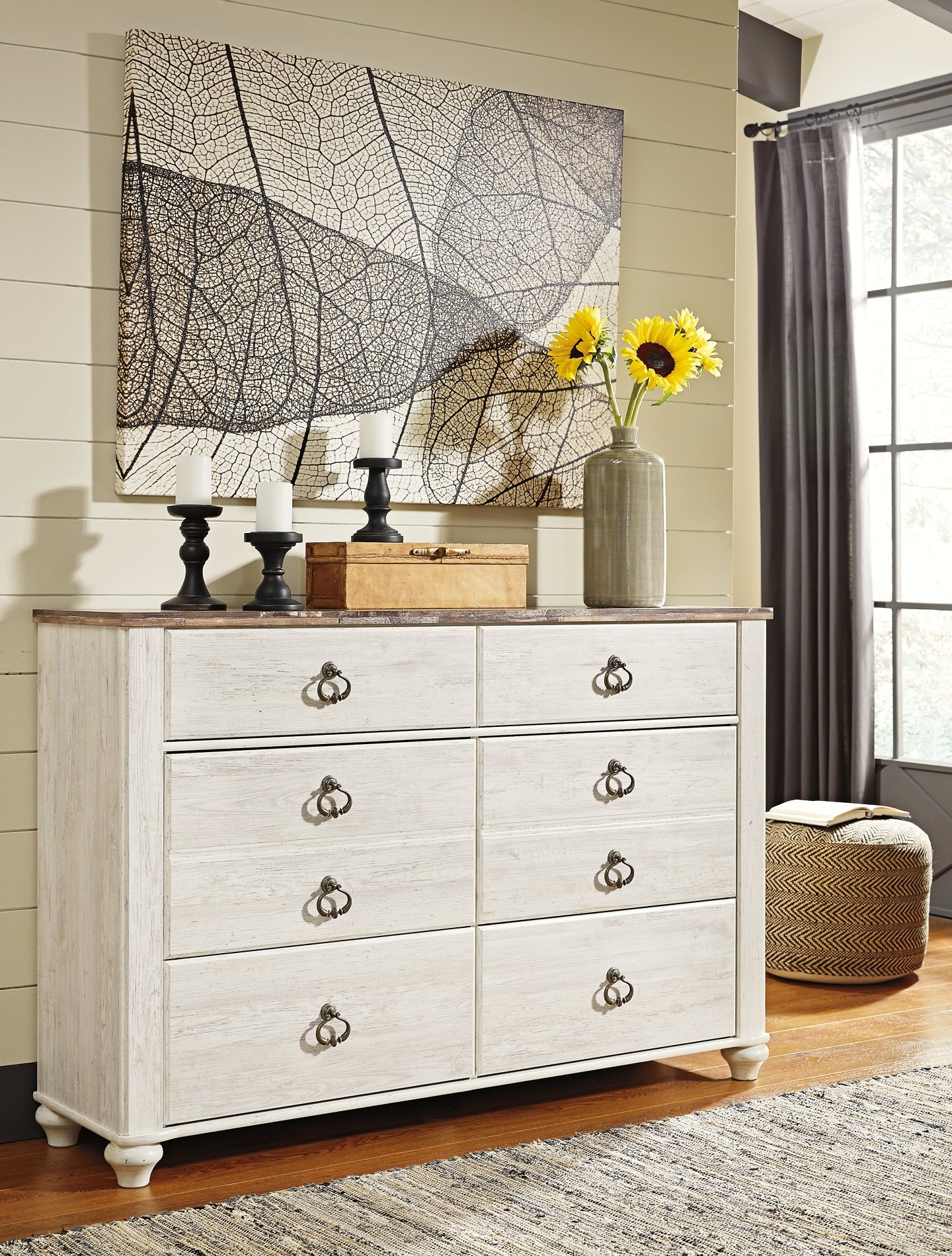 Willowton Twin Panel Headboard with Dresser at Cloud 9 Mattress & Furniture furniture, home furnishing, home decor