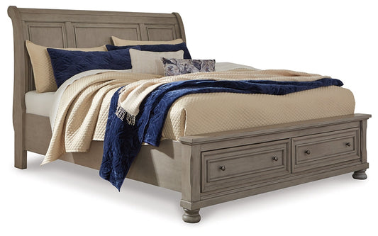 Lettner California King Sleigh Bed with Mirrored Dresser, Chest and 2 Nightstands at Cloud 9 Mattress & Furniture furniture, home furnishing, home decor