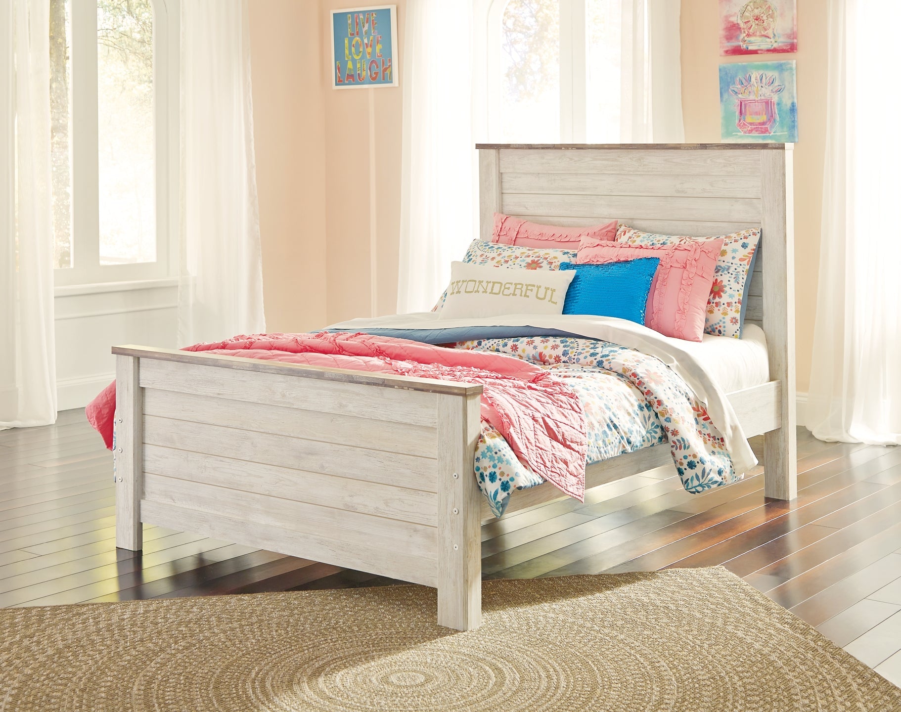 Willowton Twin Panel Bed with Nightstand at Cloud 9 Mattress & Furniture furniture, home furnishing, home decor