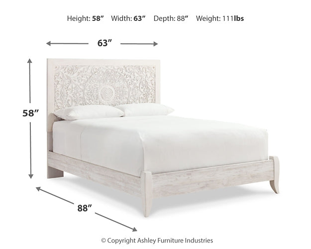 Paxberry Queen Panel Bed with Mirrored Dresser at Cloud 9 Mattress & Furniture furniture, home furnishing, home decor