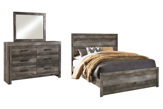 Wynnlow Queen Panel Bed with Mirrored Dresser at Cloud 9 Mattress & Furniture furniture, home furnishing, home decor