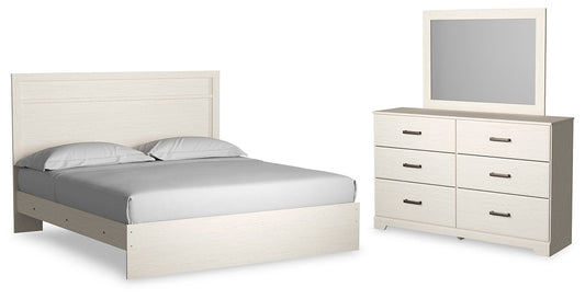 Stelsie King Panel Bed with Mirrored Dresser at Cloud 9 Mattress & Furniture furniture, home furnishing, home decor