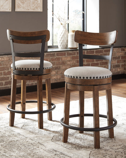 Valebeck UPH Swivel Barstool (1/CN) at Cloud 9 Mattress & Furniture furniture, home furnishing, home decor