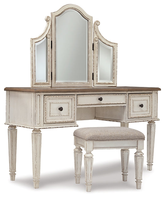 Realyn Vanity/Mirror/Stool (3/CN) at Cloud 9 Mattress & Furniture furniture, home furnishing, home decor