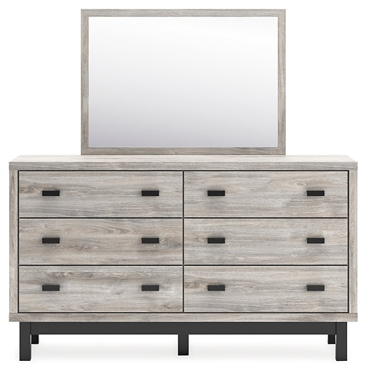 Vessalli Queen Panel Headboard with Mirrored Dresser at Cloud 9 Mattress & Furniture furniture, home furnishing, home decor