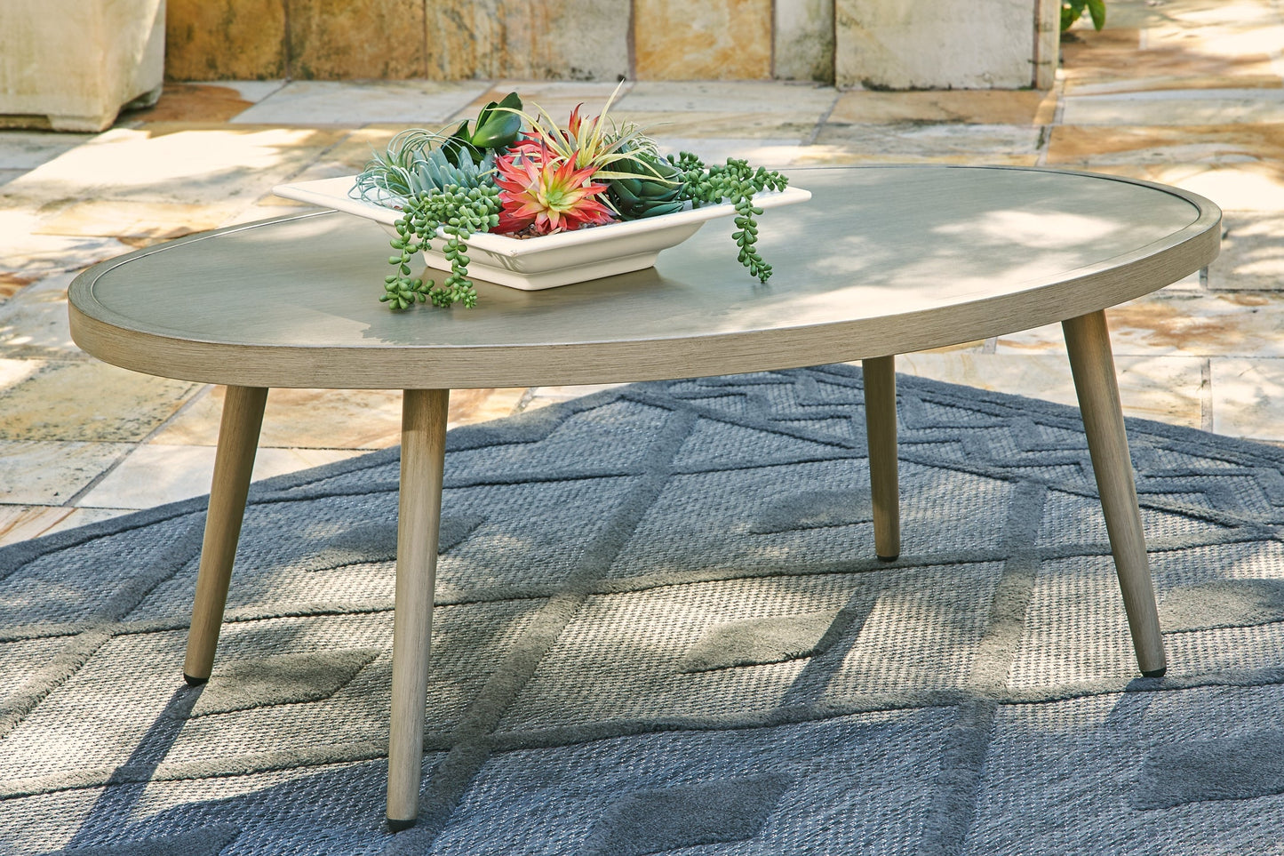 Swiss Valley Outdoor Coffee Table with End Table at Cloud 9 Mattress & Furniture furniture, home furnishing, home decor