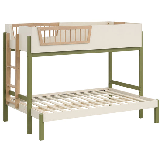 Evren Twin-over-Full Bunk Bed with Ladder Tri-Tone
