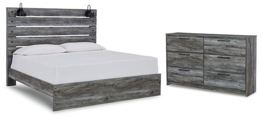 Baystorm King Panel Bed with Dresser Cloud 9 Mattress & Furniture