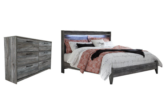 Baystorm King Panel Bed with Dresser Cloud 9 Mattress & Furniture