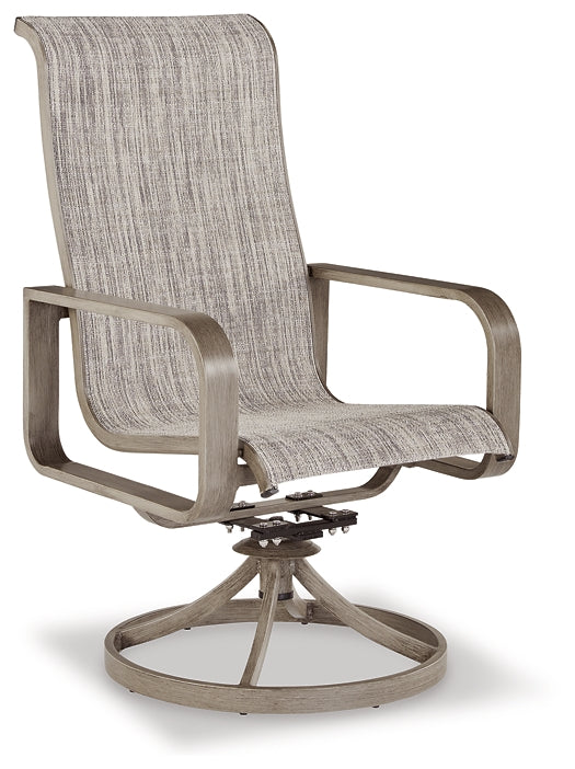 Beach Front Sling Swivel Chair (2/CN) Cloud 9 Mattress & Furniture