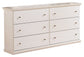 Bostwick Shoals Twin Panel Headboard with Dresser Cloud 9 Mattress & Furniture