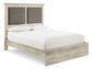 Cambeck Queen Upholstered Panel Bed with Mirrored Dresser Cloud 9 Mattress & Furniture