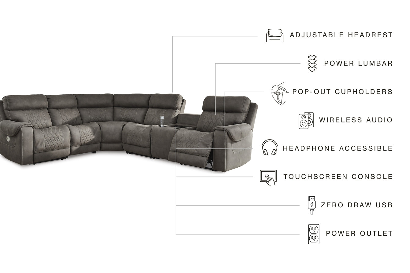 Hoopster 6-Piece Power Reclining Sectional at Cloud 9 Mattress & Furniture furniture, home furnishing, home decor