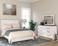 Gerridan Queen Panel Bed with Mirrored Dresser at Cloud 9 Mattress & Furniture furniture, home furnishing, home decor