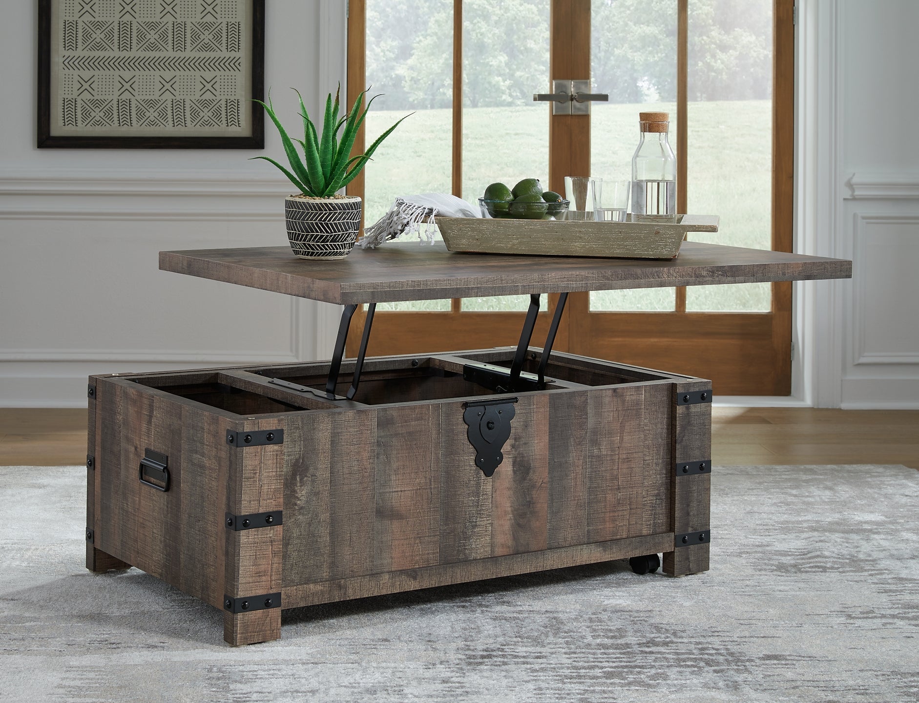Hollum Lift Top Cocktail Table at Cloud 9 Mattress & Furniture furniture, home furnishing, home decor