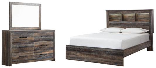 Drystan Queen Bookcase Bed with Mirrored Dresser at Cloud 9 Mattress & Furniture furniture, home furnishing, home decor