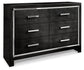 Kaydell King Upholstered Panel Headboard with Dresser at Cloud 9 Mattress & Furniture furniture, home furnishing, home decor