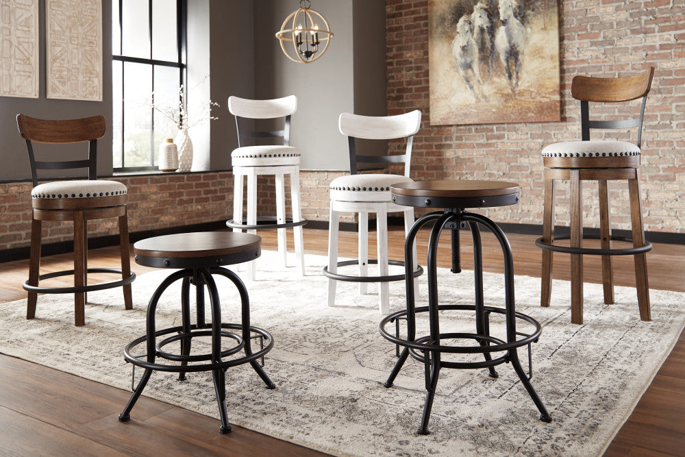 Valebeck UPH Swivel Barstool (1/CN) at Cloud 9 Mattress & Furniture furniture, home furnishing, home decor