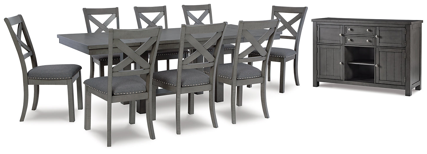 Myshanna Dining Table and 8 Chairs with Storage at Cloud 9 Mattress & Furniture furniture, home furnishing, home decor