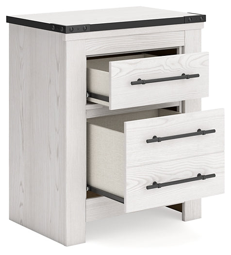 Schoenberg Two Drawer Night Stand at Cloud 9 Mattress & Furniture furniture, home furnishing, home decor