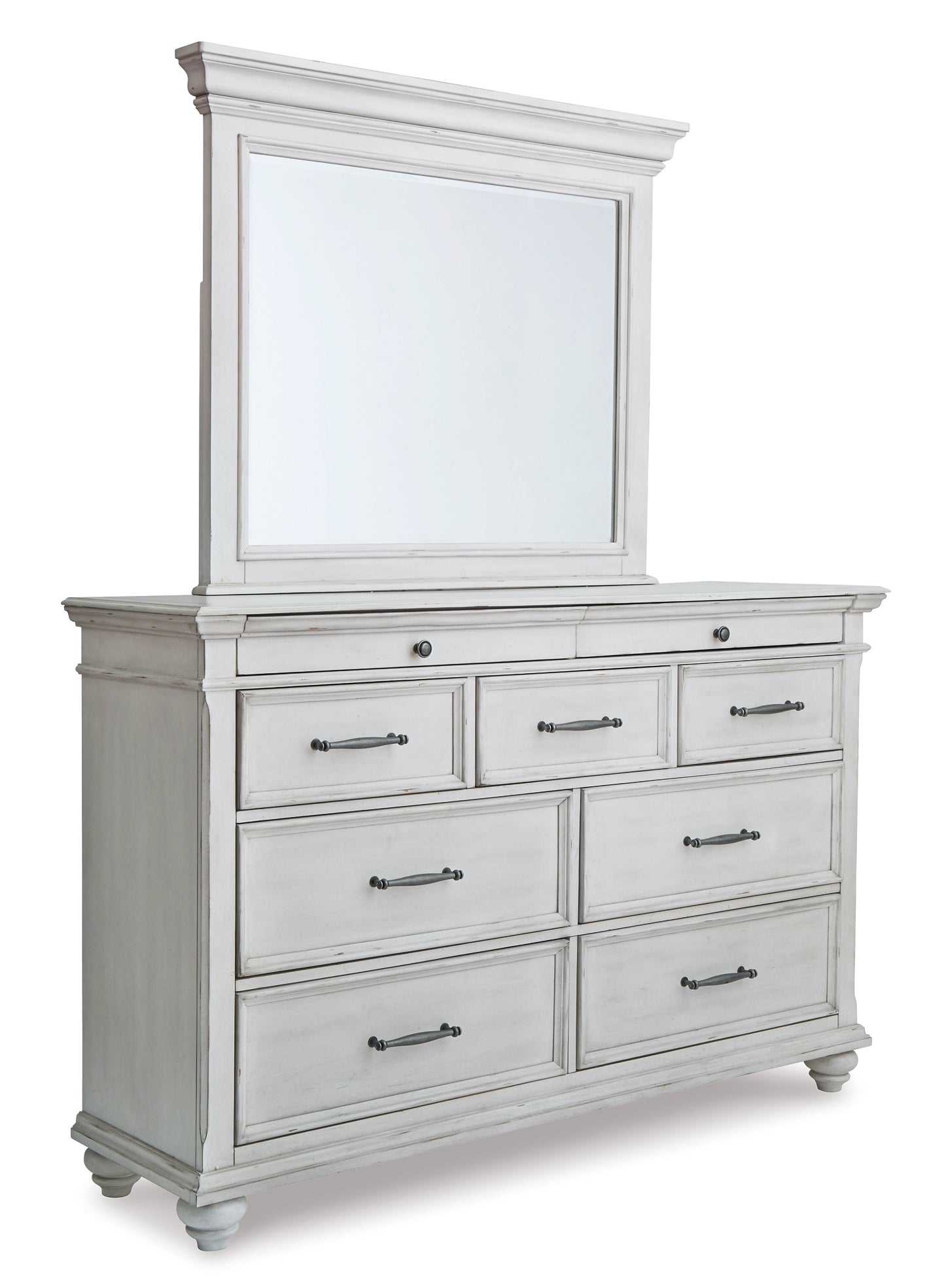 Kanwyn Queen Panel Bed with Mirrored Dresser, Chest and 2 Nightstands at Cloud 9 Mattress & Furniture furniture, home furnishing, home decor