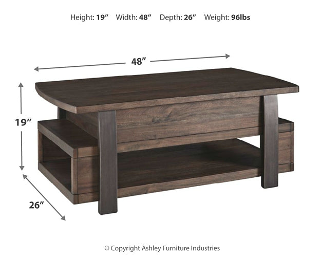 Vailbry Lift Top Cocktail Table at Cloud 9 Mattress & Furniture furniture, home furnishing, home decor