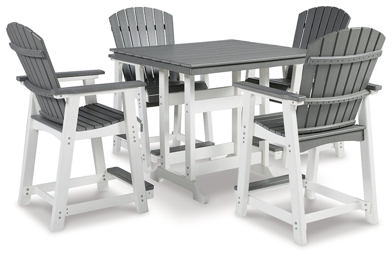 Transville Outdoor Counter Height Dining Table and 4 Barstools at Cloud 9 Mattress & Furniture furniture, home furnishing, home decor