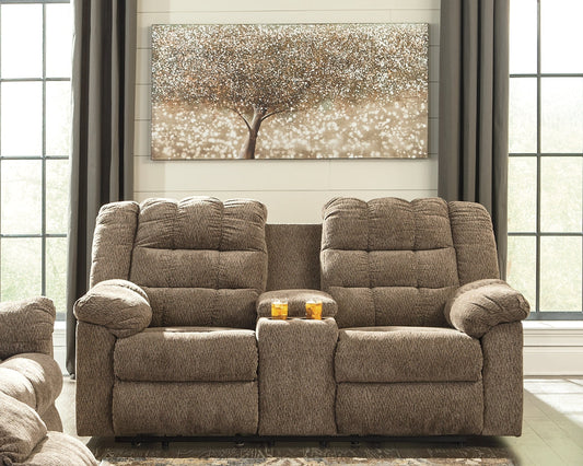 Workhorse DBL Rec Loveseat w/Console at Cloud 9 Mattress & Furniture furniture, home furnishing, home decor