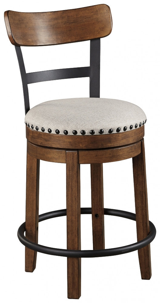 Valebeck UPH Swivel Barstool (1/CN) at Cloud 9 Mattress & Furniture furniture, home furnishing, home decor