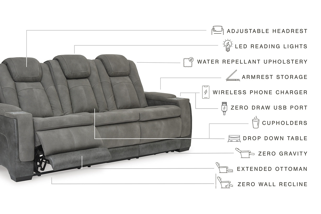 Next-Gen DuraPella PWR REC Sofa with ADJ Headrest at Cloud 9 Mattress & Furniture furniture, home furnishing, home decor