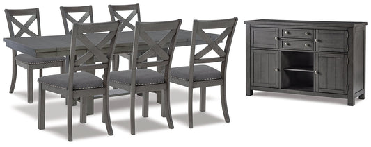 Myshanna Dining Table and 6 Chairs with Storage at Cloud 9 Mattress & Furniture furniture, home furnishing, home decor
