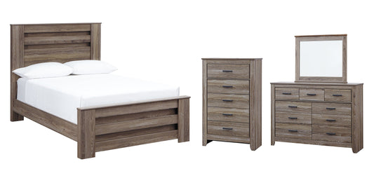 Zelen Full Panel Bed with Mirrored Dresser and Chest at Cloud 9 Mattress & Furniture furniture, home furnishing, home decor