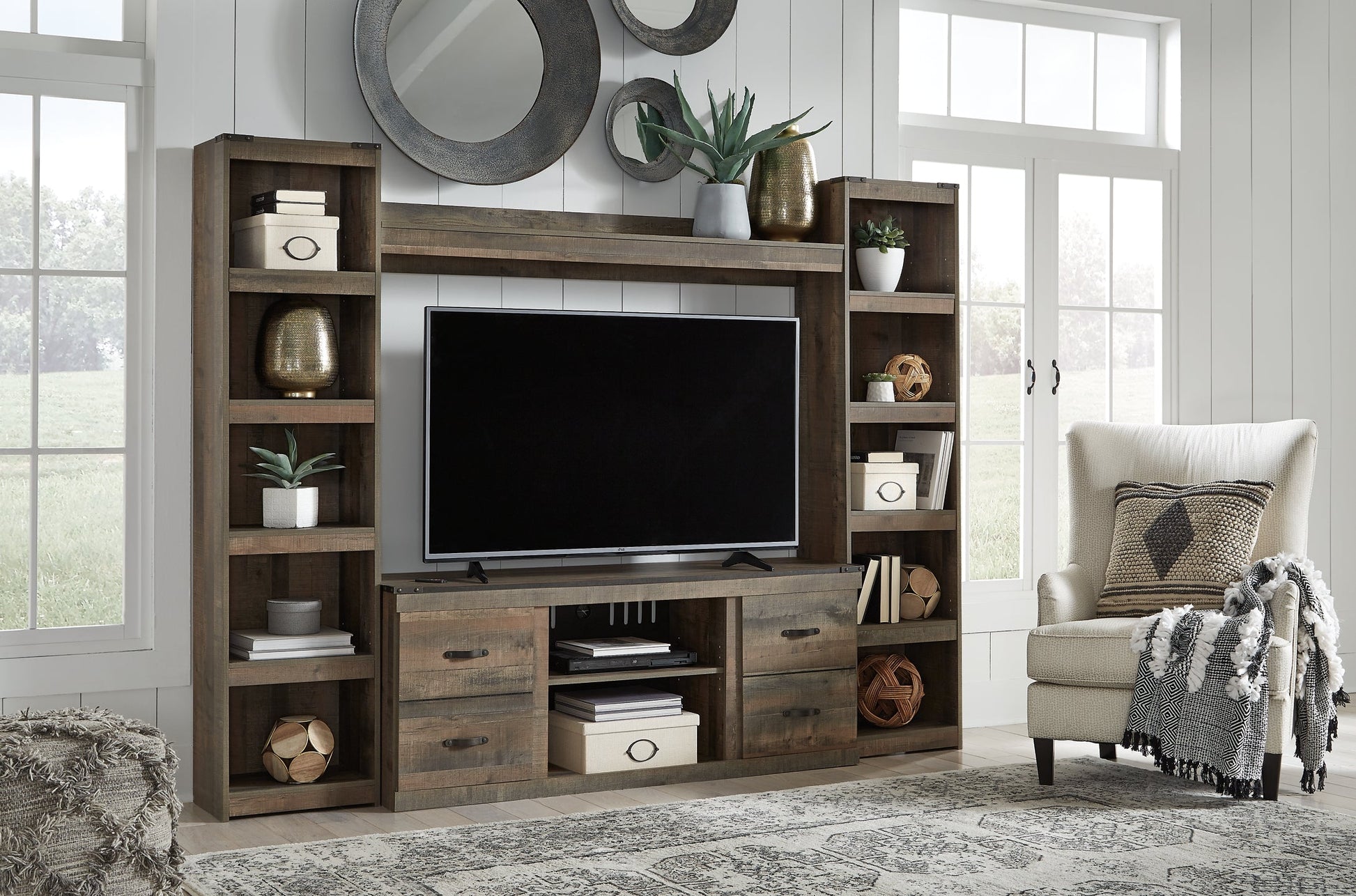 Trinell 4-Piece Entertainment Center at Cloud 9 Mattress & Furniture furniture, home furnishing, home decor