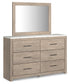 Senniberg Queen Panel Bed with Mirrored Dresser at Cloud 9 Mattress & Furniture furniture, home furnishing, home decor