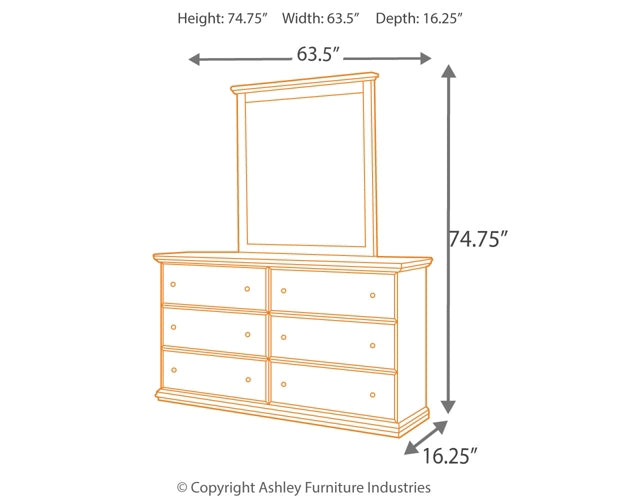 Maribel Twin Panel Headboard with Mirrored Dresser at Cloud 9 Mattress & Furniture furniture, home furnishing, home decor
