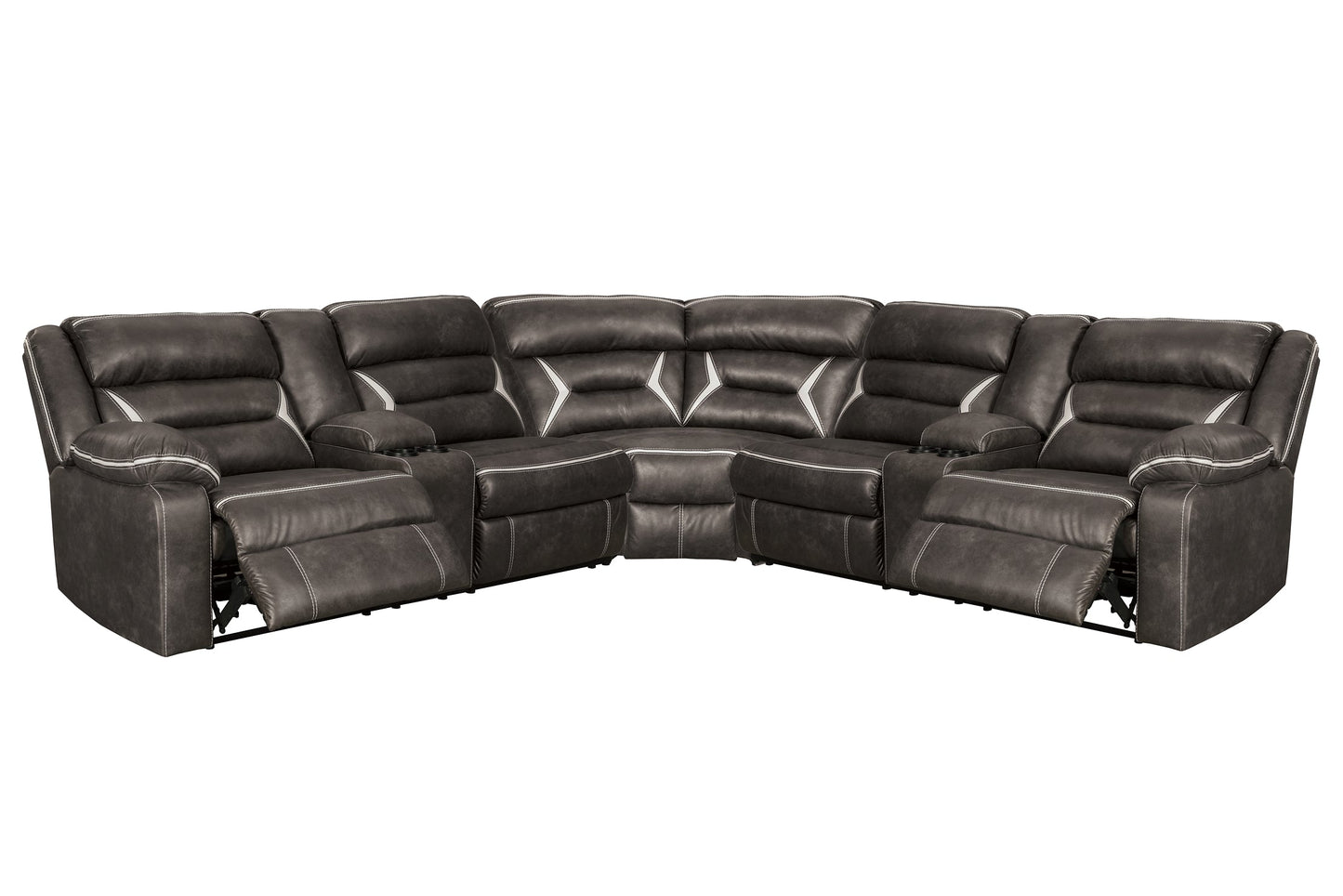 Kincord 3-Piece Sectional with Recliner at Cloud 9 Mattress & Furniture furniture, home furnishing, home decor