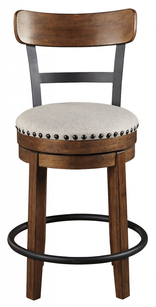 Valebeck UPH Swivel Barstool (1/CN) at Cloud 9 Mattress & Furniture furniture, home furnishing, home decor