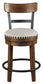 Valebeck UPH Swivel Barstool (1/CN) at Cloud 9 Mattress & Furniture furniture, home furnishing, home decor