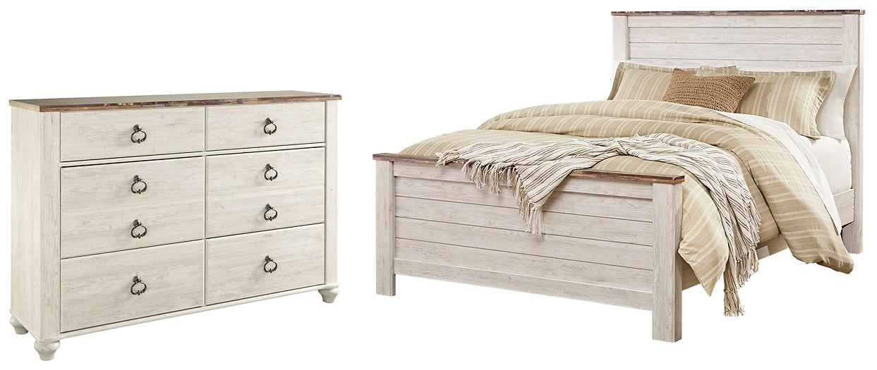 Willowton Queen Panel Bed with Dresser at Cloud 9 Mattress & Furniture furniture, home furnishing, home decor