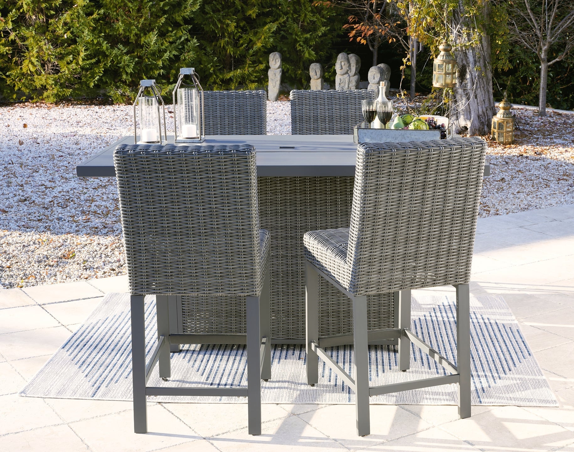 Palazzo Outdoor Counter Height Dining Table with 4 Barstools at Cloud 9 Mattress & Furniture furniture, home furnishing, home decor