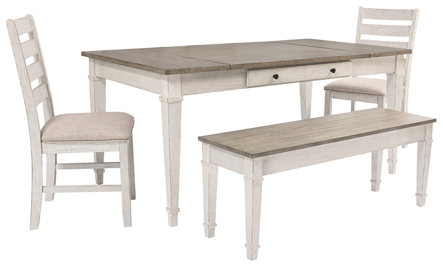 Skempton Dining Table and 2 Chairs and Bench at Cloud 9 Mattress & Furniture furniture, home furnishing, home decor