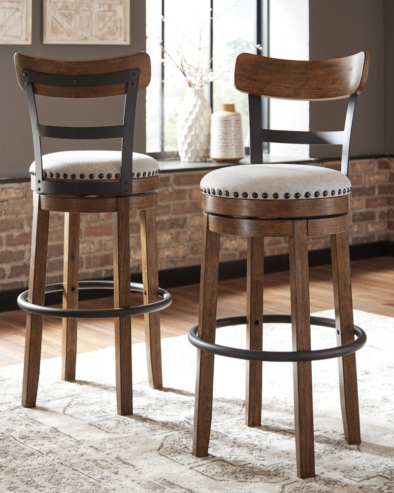 Valebeck UPH Swivel Barstool (1/CN) at Cloud 9 Mattress & Furniture furniture, home furnishing, home decor