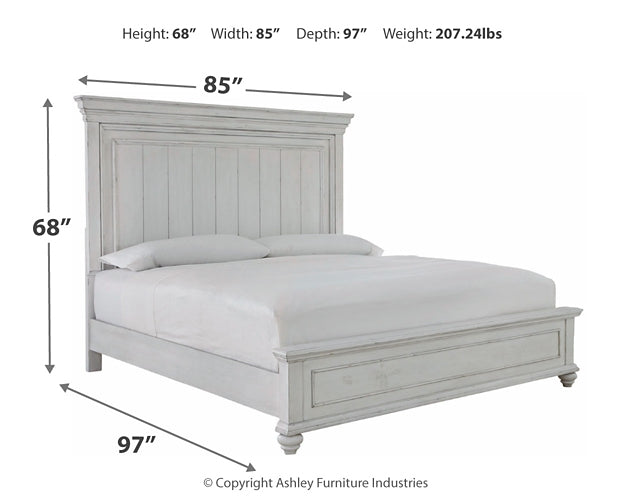 Kanwyn Queen Panel Bed with Mirrored Dresser at Cloud 9 Mattress & Furniture furniture, home furnishing, home decor