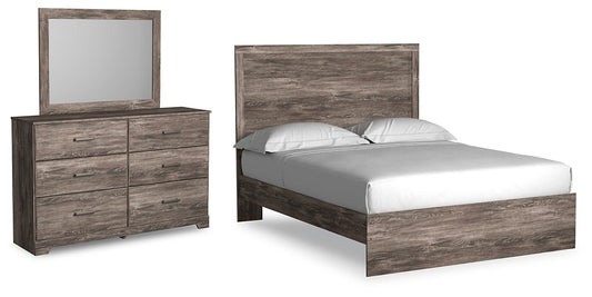 Ralinksi Queen Panel Bed with Mirrored Dresser at Cloud 9 Mattress & Furniture furniture, home furnishing, home decor