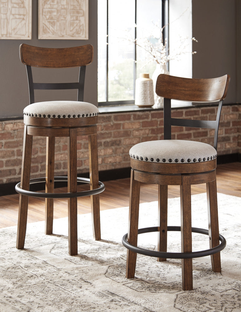 Valebeck UPH Swivel Barstool (1/CN) at Cloud 9 Mattress & Furniture furniture, home furnishing, home decor