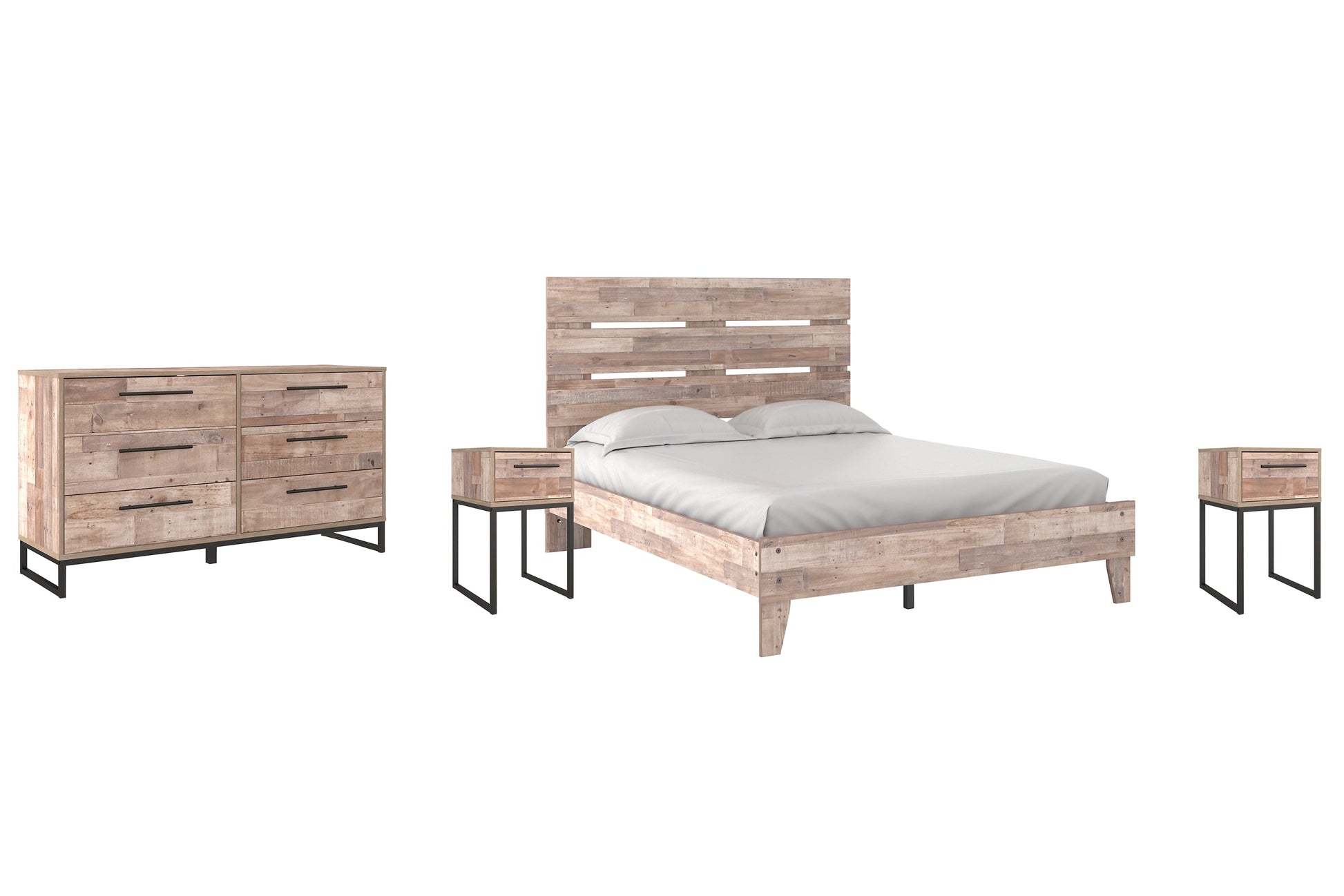 Neilsville Queen Platform Bed with Dresser and 2 Nightstands at Cloud 9 Mattress & Furniture furniture, home furnishing, home decor