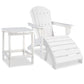 Sundown Treasure Outdoor Adirondack Chair and Ottoman with Side Table at Cloud 9 Mattress & Furniture furniture, home furnishing, home decor