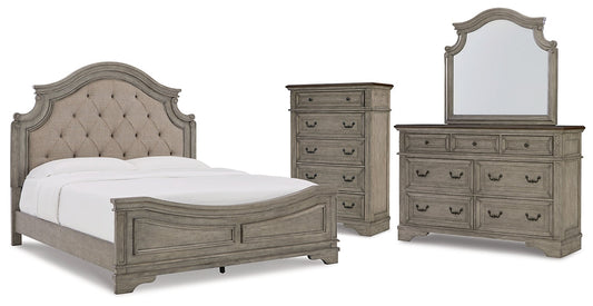 Lodenbay California King Panel Bed with Mirrored Dresser and Chest at Cloud 9 Mattress & Furniture furniture, home furnishing, home decor