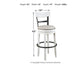 Valebeck UPH Swivel Barstool (1/CN) at Cloud 9 Mattress & Furniture furniture, home furnishing, home decor